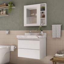 Gabinete para Banheiro Suspenso Liso 80cm sem Lavatório