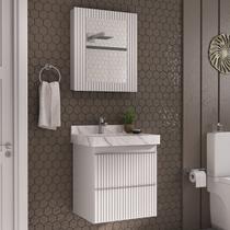 Gabinete para Banheiro Suspenso Ripy 60cm sem Lavatório Branco