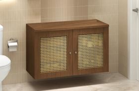 Gabinete para Banheiro Taj Mahal 1mt com Tela de Rattan MDF Gabinete para Banheiro Taj Mahal 1mt com Tela de Rattan MDF