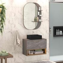 Gabinete para Banheiro Vicenza 01 Gaveta com Cuba e Espelheira Móveis Bosi