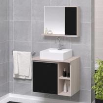 Gabinete para Banheiro Virtus 60cm com Cuba e Espelho