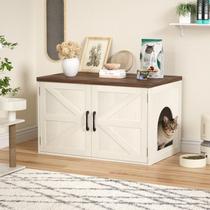 Gabinete para Caixa de Areia de Gato Halitaa 80x50x50 cm Branco