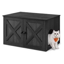 Gabinete para caixa de areia para gatos Feandrea 80x53x50 cm preto Gabinete para caixa de areia para gatos Feandrea 80x53x50 cm preto