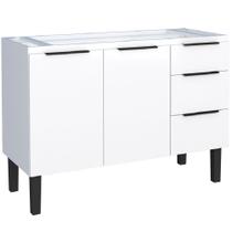 Gabinete para Cozinha Aço Jupiter 1,17m Branco para Pia de 1,20m - P101616 - COZIMAX Gabinete para Cozinha Aço Jupiter 1,17m Branco para Pia de 1,20m - P101616 - COZIMAX