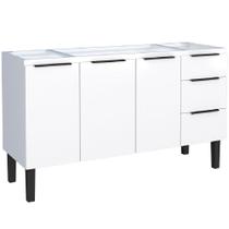 Gabinete para Cozinha Aço Jupiter 1,44m Branco para Pia de 1,50m - P101624 - COZIMAX Gabinete para Cozinha Aço Jupiter 1,44m Branco para Pia de 1,50m - P101624 - COZIMAX