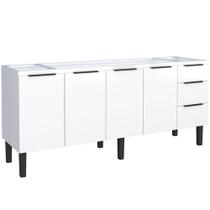 Gabinete para Cozinha Aço Jupiter 1,92m Branco para Pia de 2,00m - P101633 - COZIMAX Gabinete para Cozinha Aço Jupiter 1,92m Branco para Pia de 2,00m - P101633 - COZIMAX