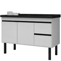 Gabinete para Cozinha Color 360 em MDF 114cm Branco para Pia de 1,20m