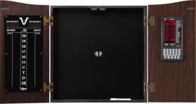 Gabinete para Dardos Viper Vault Deluxe Mogno com Placar Eletrônico Pro