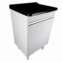 Gabinete Para Lavanderia 53cm Com Tanque 34 Litros + Sifão