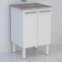 Gabinete para Lavanderia em Aço com Tanque Surubim Branco