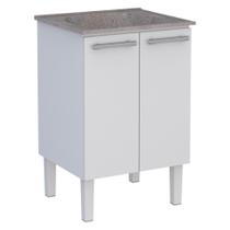 Gabinete para Lavanderia em Aço com Tanque Surubim Branco