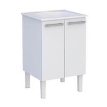 Gabinete para Lavanderia em Aço com Tanque Surubim Branco