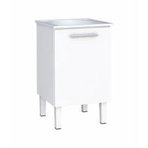 Gabinete para Lavanderia em Aço com Tanque Surubim Branco