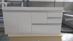 Gabinete para pia de cozinha 1,50m Donatello Branco 100% MDF 15mm