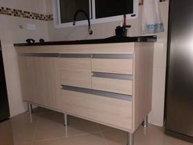 Gabinete para pia de cozinha 2m Michelangelo Cípres 100% MDF 15mm