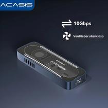 Gabinete Para SSD NVMe USB-C 10Gbps ACASIS Com Cooler M.2 2280 2260 2242 2230 USB 3.2 Gen 2 Sem