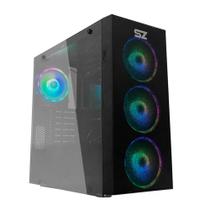 Gabinete PC Gamer Storm-z Angry Lateral em Vidro Temperado 3 FANs RGB Controlador de RGB USB 3.0