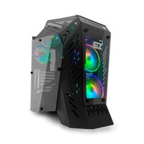 Gabinete PC Gamer Storm-z Anxious Lateral em Vidro Temperado 3 FANs RGB