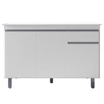 Gabinete Pia 3 Portas 1 Gaveta Pop Branco 120cm Sem Tampo Nathan Móveis