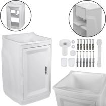 Gabinete Plástico Com Tanque C/ Porta Lavanderia Cores GTQ0 Astra