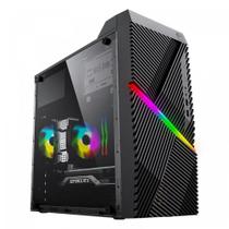 Gabinete PowerX 6507TG, Com Fita Led RGB, Mini Tower, Vidro Temperado, Sem Fonte, Com 1 Fan, Preto - GAMEMAX