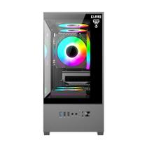 Gabinete Preto Gamer Mid Tower Para Placa Mãe Micro ATX / ITX - CLANM