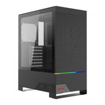 Gabinete Redragon Carbon Atx Mid Tower Lateral De Vidro Temperado Usb Tipo C Preto Ca-610B