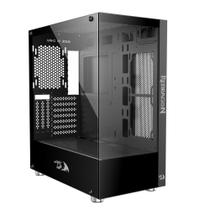 Gabinete Redragon preto Mid Tower Reflect Lateral De Vidro