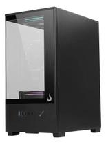 Gabinete Rise Mode Prisma Glass 01 Black M atx Preto