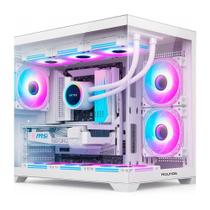Gabinete Round5 Blast Mid Tower M-Atx Aquário Vidro Branco