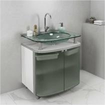 Gabinete - Standard com Cuba Moldada Branco Gabinete - Standard com Cuba Moldada Branco