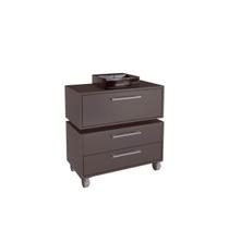 Gabinete Suspenso 80cm Alice Grafite com Balcão Cuba Preta 2 Gavetas Com 1 Basculante Para Banheiro Gabinete Suspenso 80cm Alice Grafite com Balcão Cuba Preta 2 Gavetas Com 1 Basculante Para Banheiro
