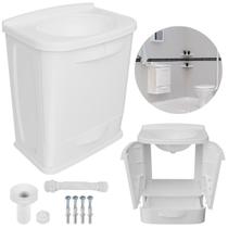 Gabinete Suspenso Banheiro Lavatório Branco 2 Portas + Fita Gabinete Suspenso Banheiro Lavatório Branco 2 Portas + Fita