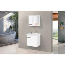 Gabinete Suspenso para Banheiro com Cuba e Espelheira 45cm Arts Branco Gabinete Suspenso para Banheiro com Cuba e Espelheira 45cm Arts Branco