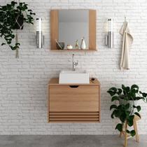 Gabinete Suspenso para Banheiro com Espelheira 60cm