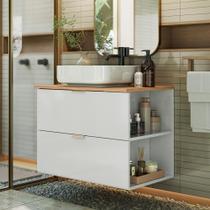 Gabinete Suspenso Para Banheiro Moderno Sem Cuba