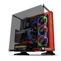 Gabinete Thermaltake Vermelho com Vidro Temperado 5mm Core P3 TG Torre Média USB SPCC - CA1G400M3WN03