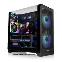 Gabinete Thermaltake VIEW 390 AIR Mid Tower, Com 2 fans, Vidro temperado curvo , Preto - CA-11F-00M1WN-00