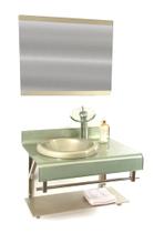 Gabinete Vidro Banheiro Estilo Choppin Full Inox Cores