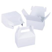 Gable Boxes XAGLVV, pacote com 24, brancas, 16x9x9 cm com alças Gable Boxes XAGLVV, pacote com 24, brancas, 16x9x9 cm com alças
