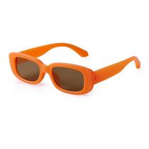 Gafas de Sol ADE WU Rectangulares con Montura Naranja Neón y Lentes Marrones Gafas de Sol ADE WU Rectangulares con Montura Naranja Neón y Lentes Marrones