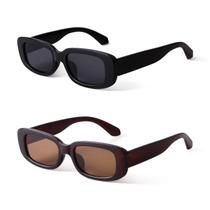Gafas de Sol ADE WU Rectangulares Retro 90s para Mujeres y Hombres Paquete de 2 Gafas de Sol ADE WU Rectangulares Retro 90s para Mujeres y Hombres Paquete de 2