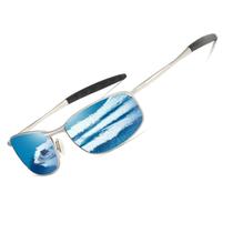 Gafas de sol AEVOGUE AE0395 Polarizadas Rectangulares Plata y Azul