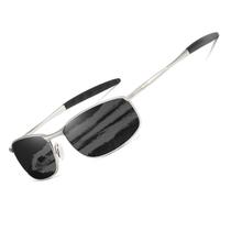 Gafas de sol AEVOGUE AE0395 Polarizadas Rectangulares Plata y Negro