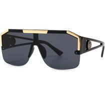 Gafas de Sol AIEYEZO Cuadradas Oversize con Escudo Plano en Negro/Gris Gafas de Sol AIEYEZO Cuadradas Oversize con Escudo Plano en Negro/Gris