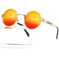 Gafas de Sol AIEYEZO Redondas Estilo Steampunk con Montura Metálica y Protección UV 100% Gafas de Sol AIEYEZO Redondas Estilo Steampunk con Montura Metálica y Protección UV 100%
