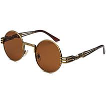 Gafas de Sol AIEYEZO Steampunk Redondas con Montura de Metal 100% UV400