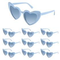 Gafas de Sol Bouiexye Azul con Forma de Corazón UV400 Paquete de 10 Gafas de Sol Bouiexye Azul con Forma de Corazón UV400 Paquete de 10