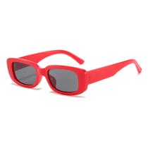 Gafas de Sol BUTABY Rectangulares Retro UV400 Rojas para Mujer