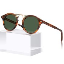 Gafas de Sol CARFIA de Tamaño Mediano con Montura Rayada de Acetato Polarizadas Gafas de Sol CARFIA de Tamaño Mediano con Montura Rayada de Acetato Polarizadas